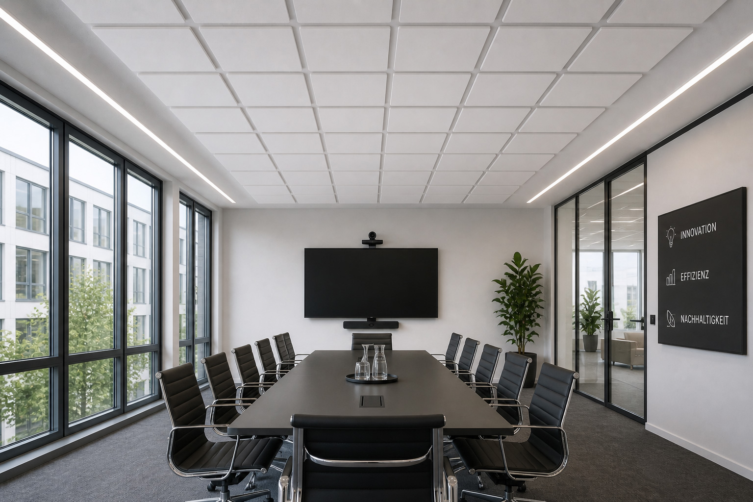 Plattenabsorber PREMIUM aus Basotect® | Akustiklösungen für Konferenzräume