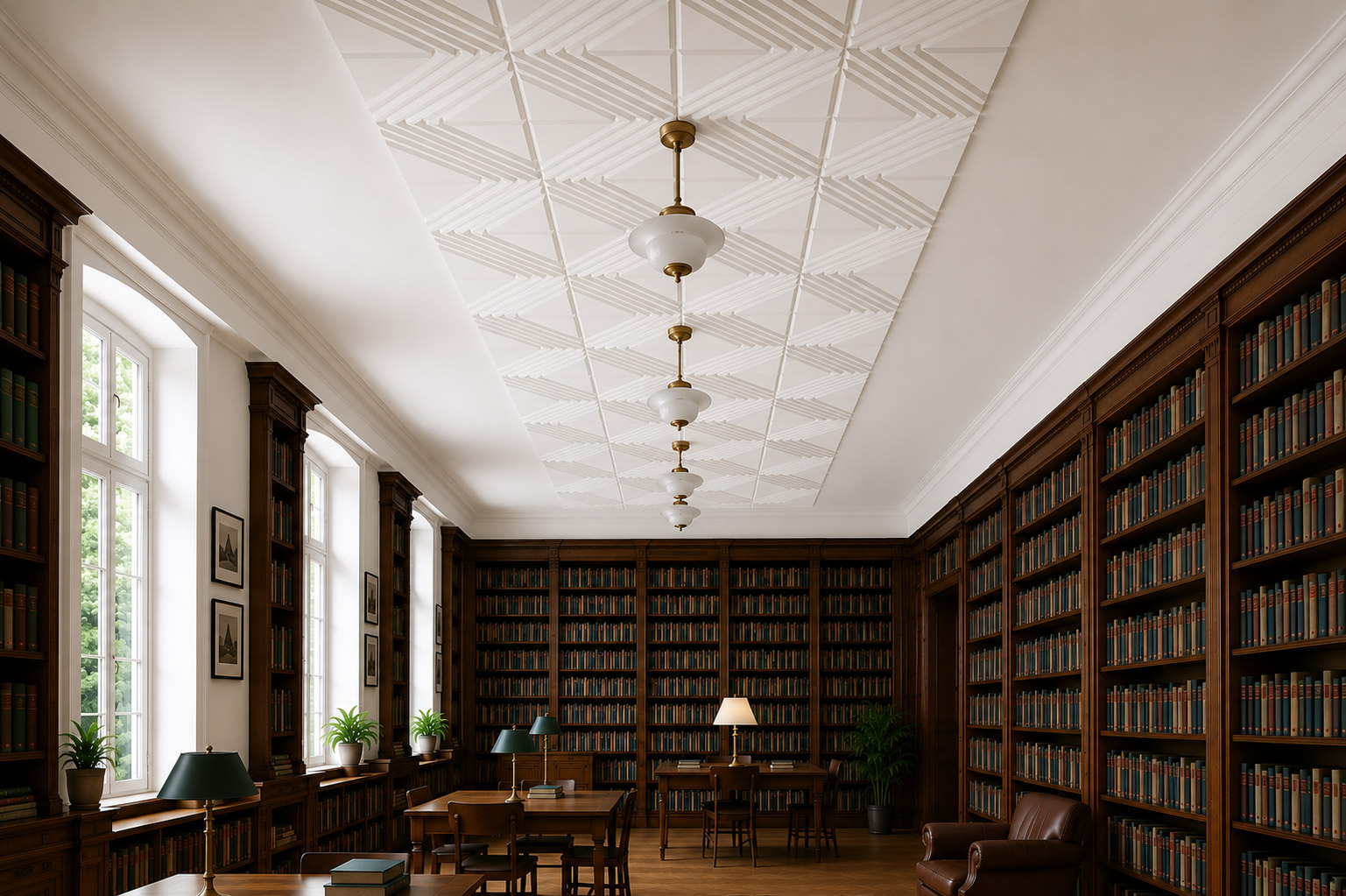 Akustikdecken mit Struktur aus Basotect® – Design und Raumakustik in Perfektion