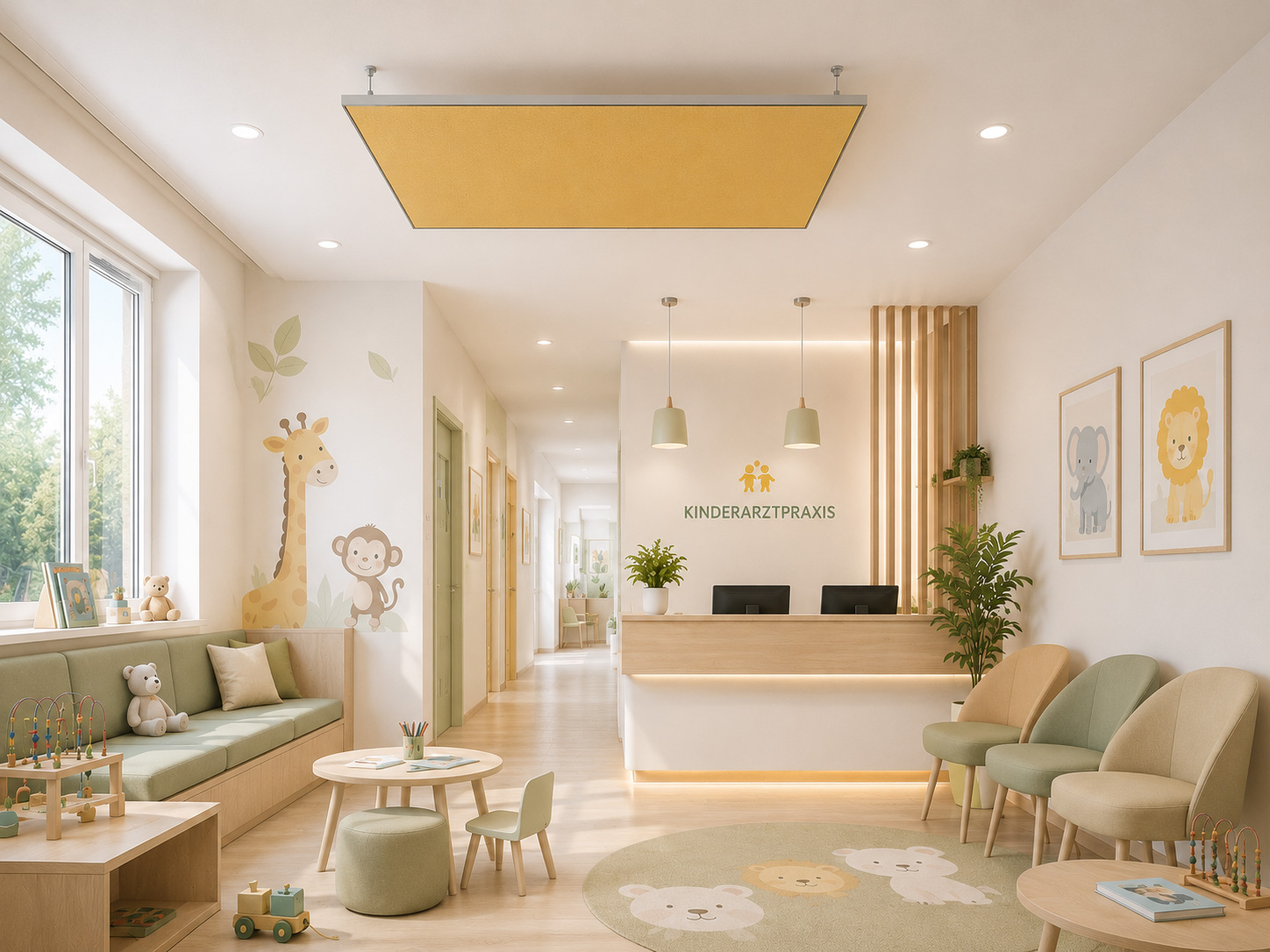 Deckensegel Aluminium – Moderne Akustiklösung für Praxen & Wartebereiche