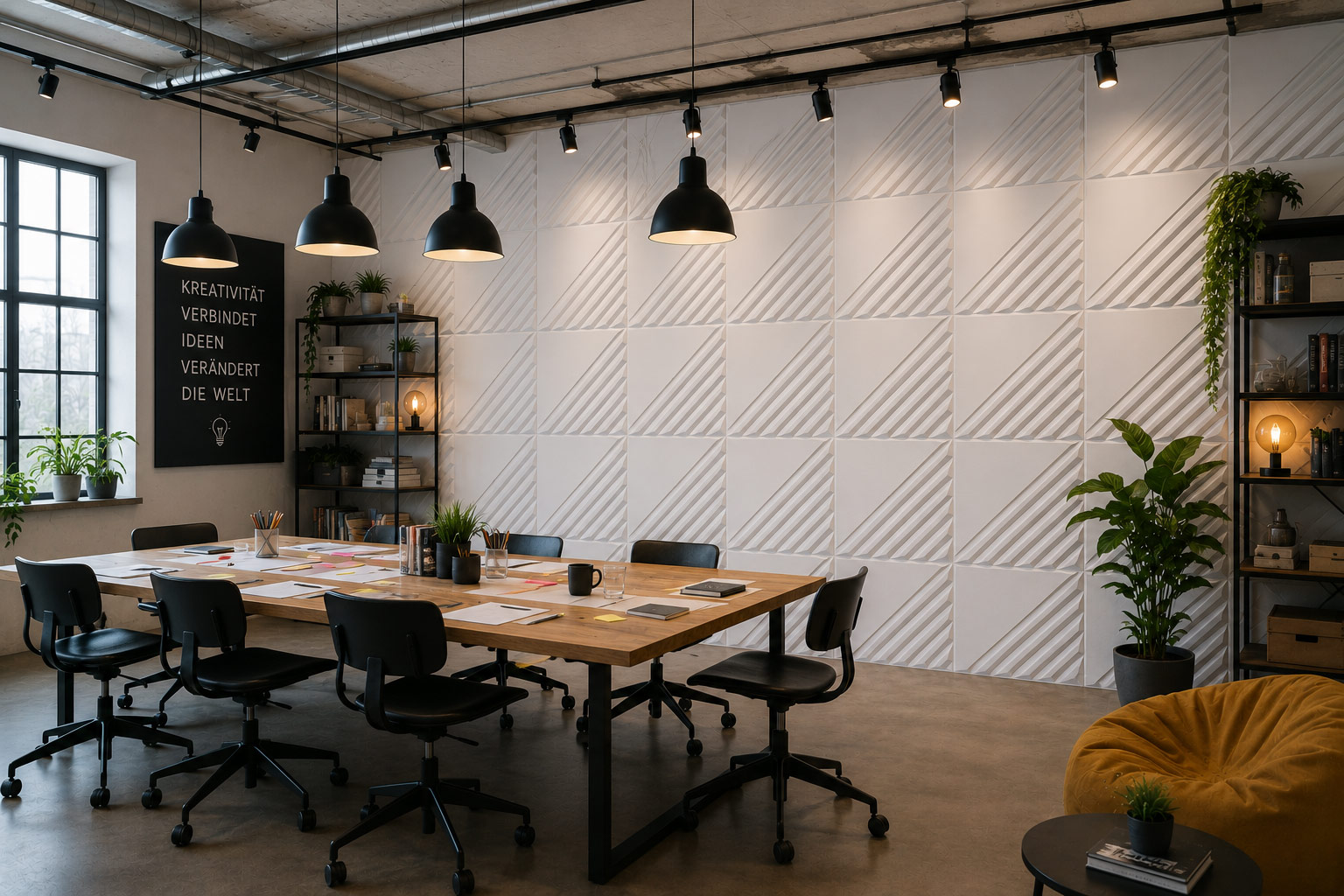 Plattenabsorber STRUKTUR – Design-Akustik für moderne Räume