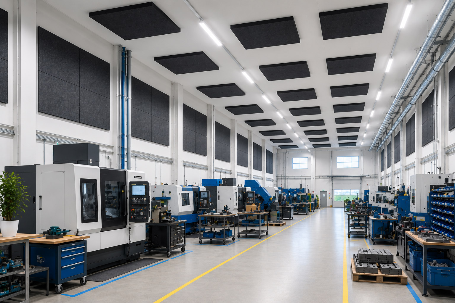Akustikplatte PREMIUM für Wand und Decke | Schallabsorption Industrie